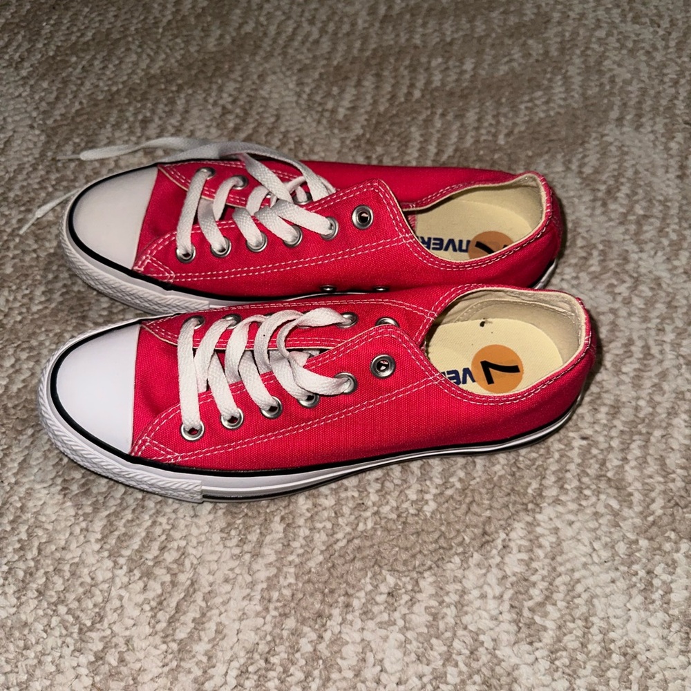 Converse Red Canvas Sneakers